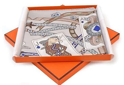 Hermes scarf playing cards